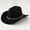 Black, variant on HNMKIU Stylish Western Cowboy Fedora Hat For Adults Featuring Bohemian Rhinestone And A Classic Curved Brim Pink,One Size