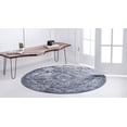thumbnail image 4 of Rugs.com Oregon Collection Rug – 7 Ft Round Blue Low-Pile Rug Perfect For Kitchens, Dining Rooms, 4 of 9