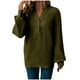 thumbnail image 5 of Sudaderas con capucha para mujer,Suéter con capucha y cuello en V para mujer, cierre de solapa con hebilla, manga larga, informal, para uso diario en primavera, sopatenor, 5 of 9