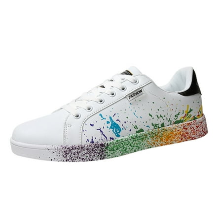 

Medcursor Women s Fashion Couple Colorful White Shoes Mens Sport Board Shoes Sneakers