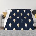 thumbnail image 3 of Throw Blanket for Couch, gray Light Bulb Pattern Super Soft Fuzzy Comfy Warm Throw Blanket, Cuteness Lightweight Cozy Plush Flannel Blanket & Throws for Sofa and Bed All Season, 3 of 5