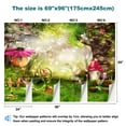thumbnail image 3 of Peel and Stick Wallpaper Canvas 3d little fairies fairy forest house mushrooms climbing plants 3d Modern Art Wall Mural Decor Self Adhesive and Removable 69in x 98in, 3 of 8