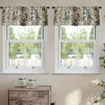 thumbnail image 2 of LALILO Kitchen Curtain Valance Snake Animal Skin Leopard Rod Pocket Window Curtain 52"x 18" Set of 2, 2 of 7