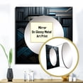 thumbnail image 3 of Designart "Vector Of Onyx Opulence" Abstract Shapes Square Mirror Wall Decor Modern - Large Black Square Bathroom Mirror - Square Printed Wall Mirror Art, 3 of 5