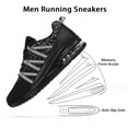 thumbnail image 3 of Mens Athletic Shoes Black Breathable Workout Gym Tennis Walking Air Cushion Running Sneakers US 10, 3 of 6