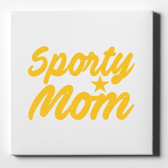 Sporty Mom - 10" x 10" - Decorative Canvas Wall Art - White Edge - 5/8" Gallery Wrapped