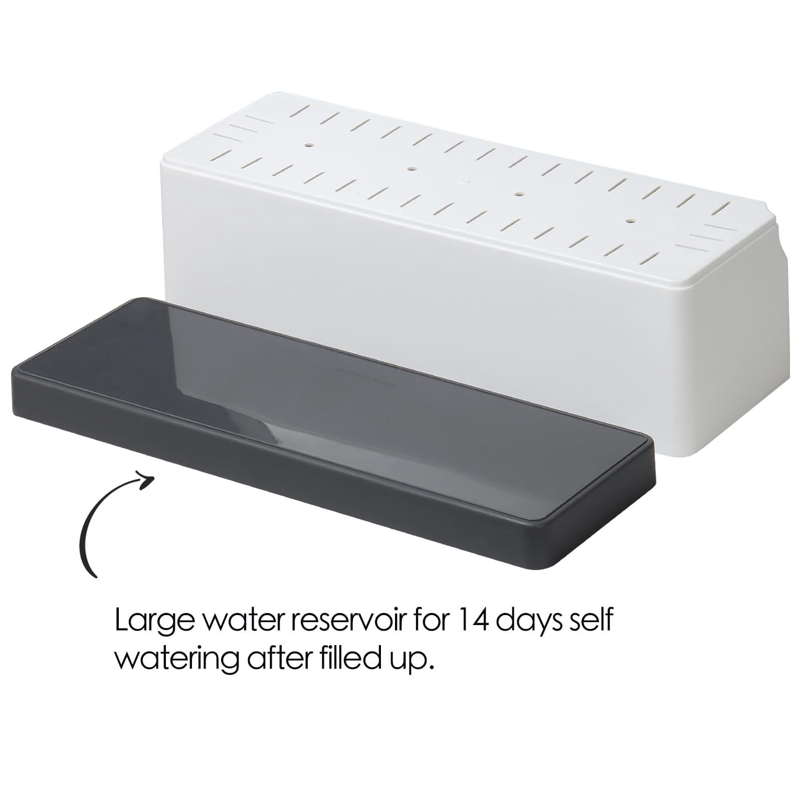 Self Watering Indoor Planter Set 7 Pack Plastic Herb Pots with Drainage Saucer Window Boxes Rectangle Planters for Plants