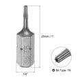 thumbnail image 2 of Puntas Torx de 1/4  Pulgada con Vástago Hexagonal de 25 MM de Longitud destornillador Magnético Punta de destornillador T6 de Acero de Aleación S2 25 Uds, 2 of 5