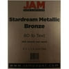 JAM Paper Metallic Paper, 8.5" x 11", 32lb Bronze Brown Stardream Metallic, 100/pack