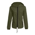 thumbnail image 5 of WIZUTIZ Women's Waterproof Rain Jacket Zip Up Hooded Lightweight Packable Long Sleeve Outdoor Windbreaker Raincoat with Pockets Coat Layer Top, 5 of 5