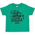 thumbnail image 3 of Inktastic Life is Better at The Beach with Sunshine Seashell and Palm Trees Boys or Girls Toddler T-Shirt, 3 of 5