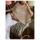 thumbnail image 2 of Poncho transparente de punto a ganchillo MakeMechic para cubrir la playa, color caqui, 2 of 5
