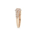 thumbnail image 2 of 1/2 Carat (Ctw) Morganite Heart Promise Ring in 10K Rose Pink Gold with Diamonds, 2 of 5