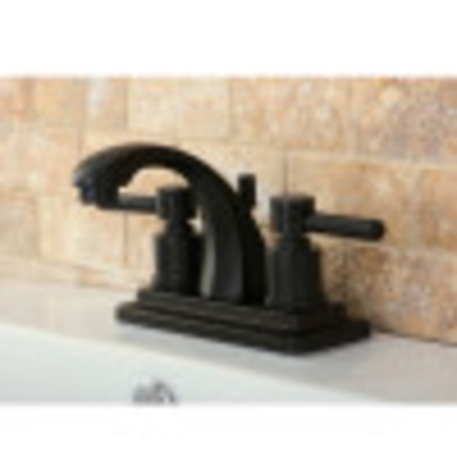 Kingston Brass Concord Two Handle 4" Centerset Lavatory Faucet with Brass Pop-up