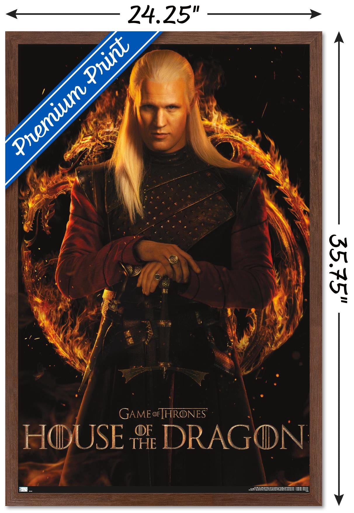 House of the Dragon - Daemon One Sheet Wall Poster, 22.375" x 34" Framed