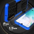 thumbnail image 3 of for Samsung Galaxy A26 5G Phone Case with 2 Pack Screen Protector, Military Grade Shockproof, Heavy Duty Robust Bumper Cover with Kickstand for Samsung A26 5G Case, Blue, 3 of 7