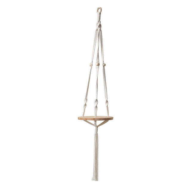 Colgador De Plantas Estante Estilo Nórdico Tapiz Tejido A Mano Estante Para Macetas Cesta Colgante Tejida Redonda Soporte Para Plantas Homestay Balcón Decoración Colgante Kearding HA019198-00