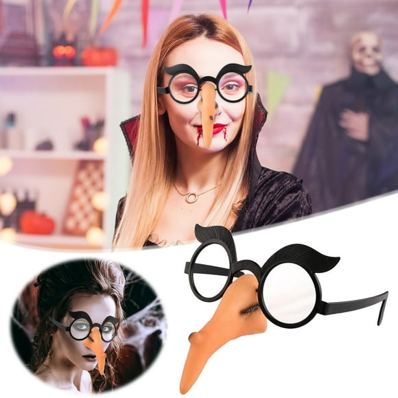 Dvkptbk Halloween Decorations Gifts Nose Witch for Halloween Costume of Evil Witch Nose Fake Witch Fake Sunglasses A Long Nose Under Nose for Halloween Decor Party Cosplay Women