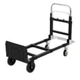 thumbnail image 2 of Kojooin 2 in 1 Convertible Hand Truck Dolly, 220lbs Load Capacity Folding Hand Cart with Wheels, Elastic Straps, Carbon Steel Convertible Hand Truck for Home, Warehouse, Supermarket, Office, 2 of 8