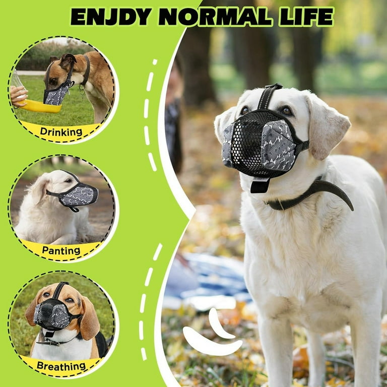 Dog Muzzle Soft Mesh Muzzle For Small Medium Large Sized Dogs Breathable Adjustable Puppy Muzzles For Scavenging Grooming Biting Chewing And Licking Muzzle 2024 on Sale Clearance Walmart