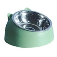 thumbnail image 1 of Dog Cat Bowl Raised Food Feeder Anti Slip Tilted Elevated Feeding Dish Container Green, 1 of 5