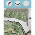 thumbnail image 4 of Quilts Twin Size, Green Summer Botanical Soft Comforter Bedding Set for Bed, Yellow Spring Floral Lightweight Quilted Bedspread with Pillow Cover(2 Pieces) for All Season, 68x86 Inch, 4 of 6