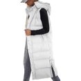 thumbnail image 2 of Liacowi Women Winter Long Down Jackets Vest Sleeveless Zipper Closure Hooded Waistcoat Puffer Parkas Warm Outwear, 2 of 4