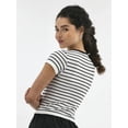 thumbnail image 3 of No Boundaries Seamless Crop Top with Short Sleeves, Women's, 3 of 5
