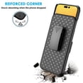 thumbnail image 7 of For iPhone 14 PRO - Case Belt Clip Holster Combo Shell Cover w Kickstand Defender Drop Protection Armor [Black], 7 of 7