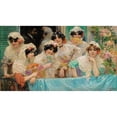 thumbnail image 2 of Ulpiano Checa 24x15 Black Ornate Framed Double Matted Museum Art Print Titled: The Balcony, 2 of 5