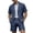 Navy, variant on OOOUM Men 2 Piece Short Suit Lapel Two Button Short Sleeve Blazer Matching Shorts Lightweight Beach Wedding Party Vacation Casual Outfit Set Grey S