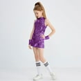 thumbnail image 3 of LOLANTA Girls Sequins Dance Clothes Dress Sparkle Hip Hop Jazz Dance Outfit, Sleeveless Top and Shorts, 3 of 5