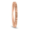 thumbnail image 2 of SZUL Women's 4 Sided Thin 1.5MM Hammered Wedding Band in 14K Rose Gold, 2 of 4