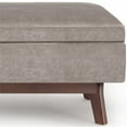 thumbnail image 4 of Simpli Home Owen 36" Faux Leather Storage Ottoman in Distressed Gray Taupe, 4 of 7