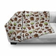 thumbnail image 3 of Chocolate Soft Flannel Fleece Throw Blanket, Sweets and Candies with Cocoa Beans Piece of Cake Ice Cream Strawberry Pattern, Cozy Plush for Indoor and Outdoor Use, 50" x 70", Multicolor, by Ambesonne, 3 of 6