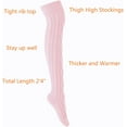 thumbnail image 2 of CAILDANL Women's Cable Knit Thigh High Boot Socks Extra Long Winter Stockings Leg Warmers, 2 of 5