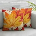 thumbnail image 3 of RUIYC  It's Fall Y'all Maple Leaf Cat Decorative Throw Pillow Cover  Autumn Hello Pumpkin Porch Patio Outdoor Pillowcase, Harvest Seasonal Orange Sofa Couch Cushion Case Home Decor, 3 of 5
