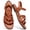 Brown, variant on Summer Toe Loop Sandals for Women Lightweight Adjustable Ankle Strap Thong Sandals Non Slip Flat Sole Beach Slingback Sandals Open Toe Sandals for Casual & Dressy