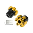 thumbnail image 1 of 13.5mm Motorcycle Slider Frame Aluminum Alloy Wheel Fairing Protection Crash Pad Protector Guard 53mm 48mm Screws Hex Key Gold Tone 1 Set, 1 of 7