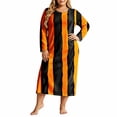 thumbnail image 2 of PNTUTB Women's Plus Size Nightgown Halloween Print Crew Neck Long Sleeve Sleepwear Dress Comfortable Loose Casual Trendy Maxi Dress, 2 of 7