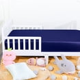 thumbnail image 4 of Ntbay Silk Satin Fitted Crib Sheet, Super Soft and Breathable Solid Color Toddler Sheet, 28" x 52", Navy Blue, 4 of 5