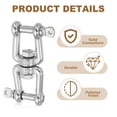 thumbnail image 3 of Uxcell Heavy Duty Double Swivel Eye Hook, Ended Eye x Jaw Chain Swivel Shackle Ring Connector Load for Hanging M6, 3 of 6