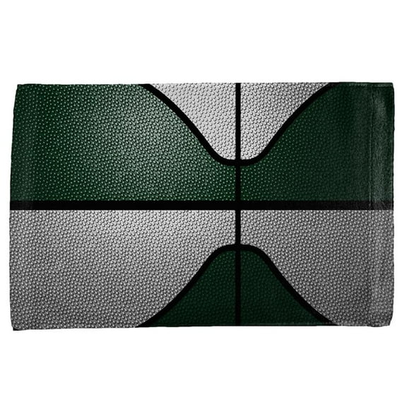Championship Basketball Forest Green & White All Over Sport Towel