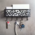 thumbnail image 3 of Design Imports Z01650 Wall Mount Mail & Key Organizer, Black, 3 of 7
