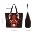 thumbnail image 6 of ZICANCN Demon Art Anime Tote Bag , Grocery Bags Reusable Shopping Bags with Handles Durable Foldable Washable for Women Men, 6 of 8