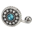 thumbnail image 3 of YYKihy Navel Bar Piercing Women Flower Button Ring Belly Body Navel, 3 of 5