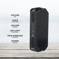 thumbnail image 3 of Altec Lansing HydraShock Bluetooth Speaker USB Type-C Rechargeable Portable Speaker Wireless Charger for Phone, Stereo Speaker w/LED Lights for Pool Beach Hiking Camping, 20 Hour Playtime (Black), 3 of 5