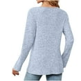 thumbnail image 4 of Scyoekwg Womens Tunic Tops Crew Neck Button Side Split Tunic Sweatshirt Long Sleeve T Shirts Dressy Casual Blouses Fall Tops Trendy Solid Color Loose Lightweight Pullover (Light Blue,XXL), 4 of 5