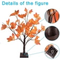 thumbnail image 5 of Lámpara de árbol de hojas de arce LED Rawiri, 50 cm, 24 LED, funciona con pilas, para escritorio, hojas de arce (otoño), luz blanca cálida, guirnalda de luces con hojas para decoración de otoño,, 5 of 5