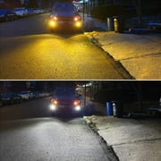 ALLA Lighting H8 H11 Switchback LED Fog Lights, DRL Bulbs 6000K Xenon White/3000K Amber Yellow Dual Color Upgrade H16, Xtreme Super Bright 5200 Lumens Replacement